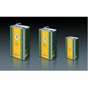 18L Cooking Oil Bucket Plastic Handle Large Rectangular Metal Tins