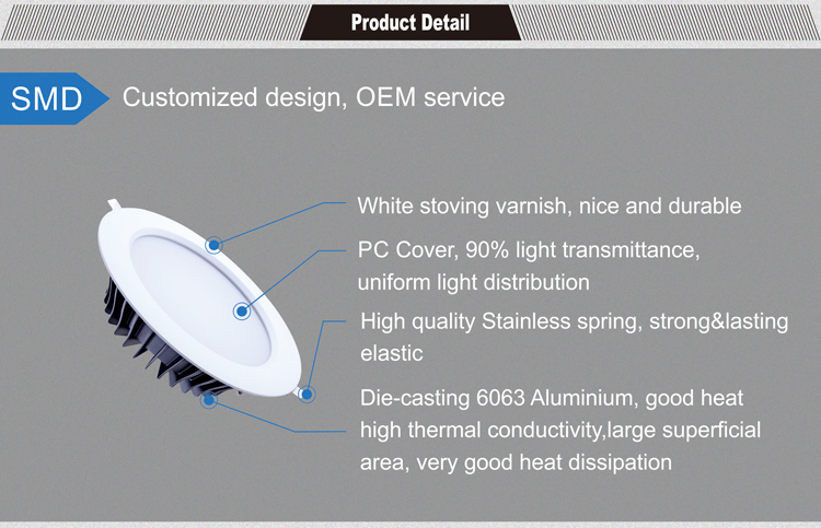SMD 30W high power LED downlight factory wholesale