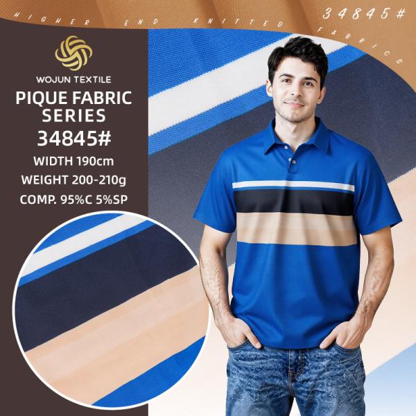 Comfortable And Wear-Resistant Breathable Cotton Pique Fabric For Polo Shirt