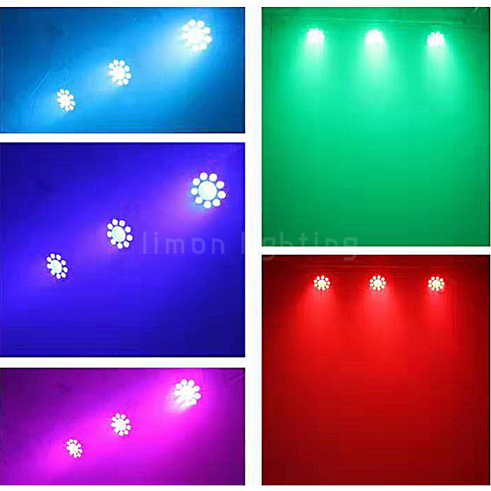 9+1 High Brightness 30W RGB 3in1 LED Wash Disco Party Stage Plastic Flat Par Lights