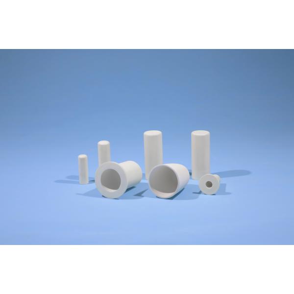 Cylindrical Corundum Mullite , Carbon / Sulfur Analysis Alumina Ceramic Crucible
