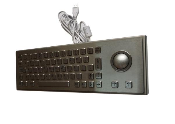 Cheap Programmable IP65 150mA Industrial Metal Keyboard With Trackball for sale