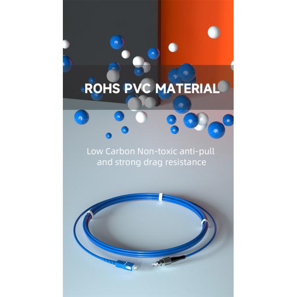 FTTH PVC 3.0MM Single Mode G657A1 3M ST/UPC-ST/UPC Armored Fiber Optic Patch Cord