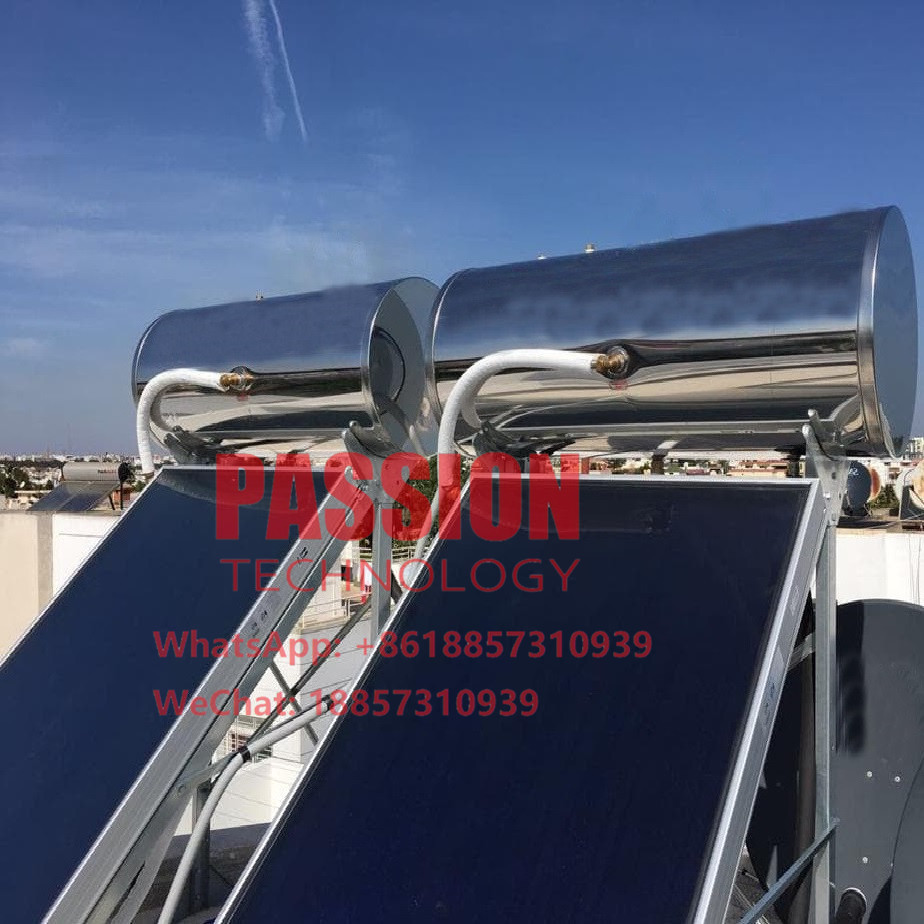 100L Flat Panel Solar Thermal Heater 150L Blue Coating Flat Plate Solar Heating System
