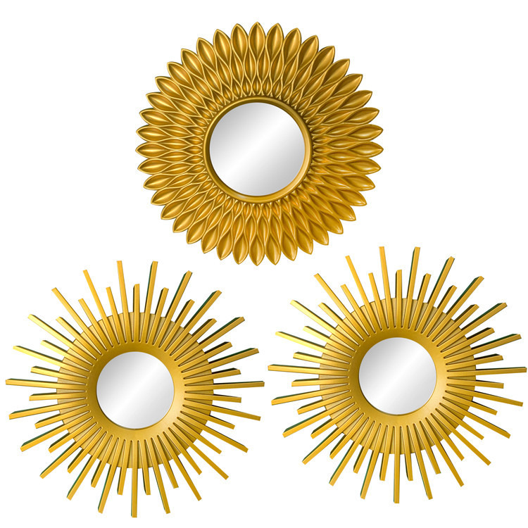 Multi-Functional Modern Gold Round Mirror Wall Art Home Office Decoration