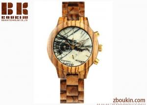 China 2017 new slim stone quartz wooden bands watch wood on sale