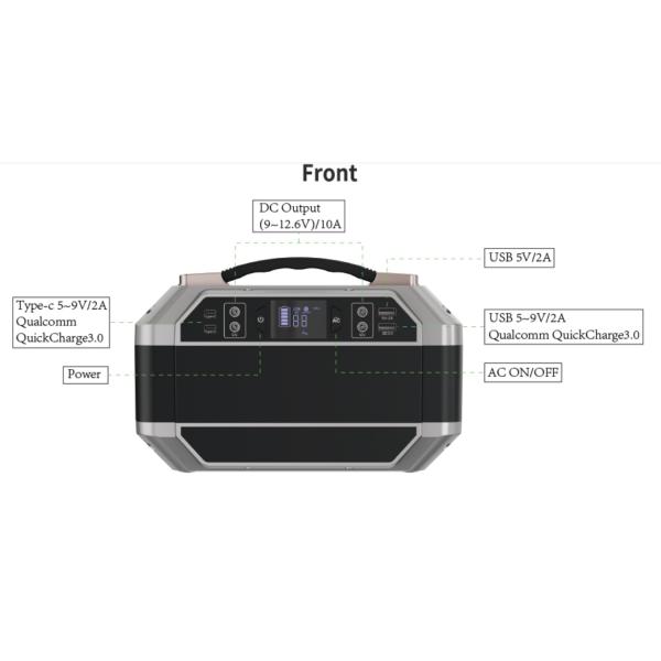 350W 500Wh Lithium Ion Solar Generator 9V-12.6V For Apartment