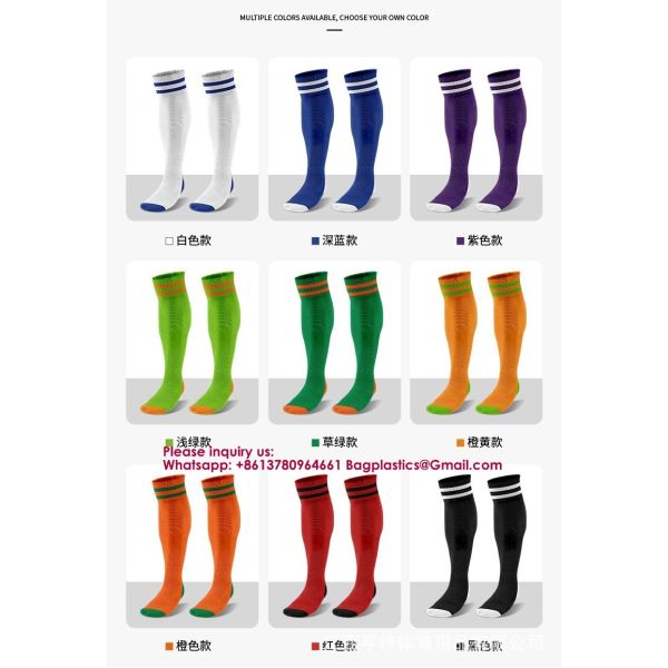 Cotton Soccer Socks Cushion Striped Baseball Uniform Boys World Cup Sock Toddler Girls Knee High Socks Mens Womens Knee High Striped Athletic Sports