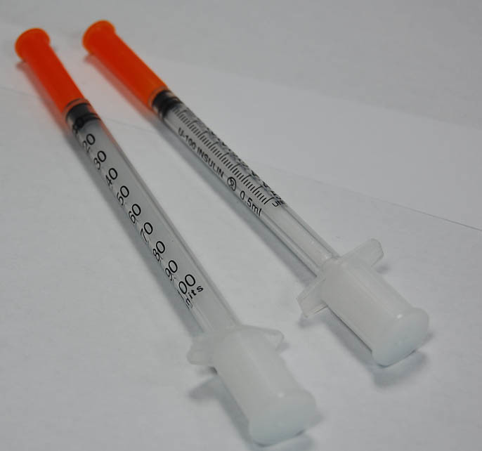 Quality Medical Injection Insulin Syringes U-40 EO Gas Sterilized 1ml wholesale