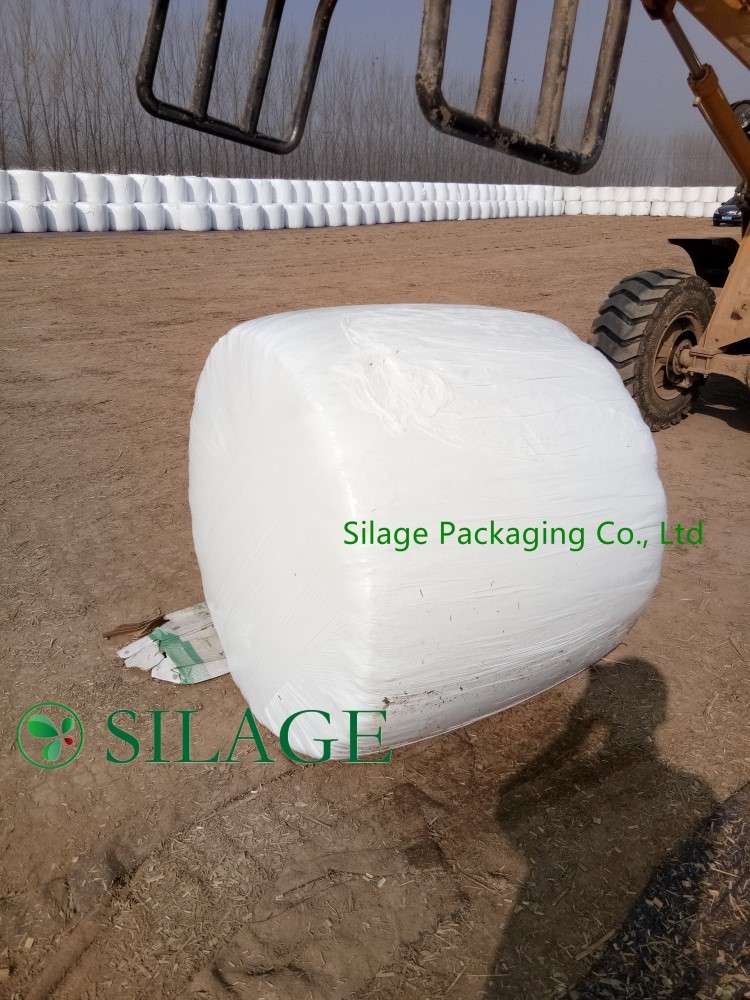 White Color Silage Wrap Film 750mm for Large Round Baler