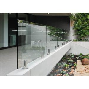 Quality CE Approved Tempered Frameless Glass Railing With Stainless Steel Spigots wholesale