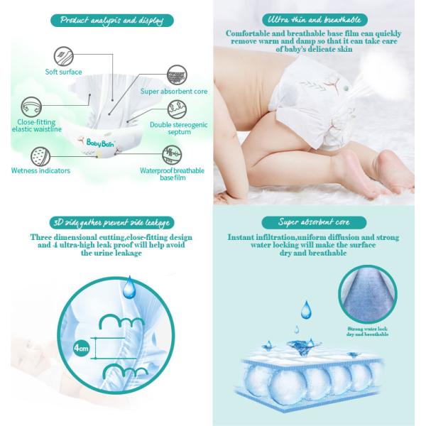 Cheapest Diaper factory offer custom Disposable cheap price wholesale baby diaper