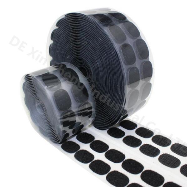 100% Nylon Hook And Loop Dots For Curtains 1.6cm-12.5cm Width