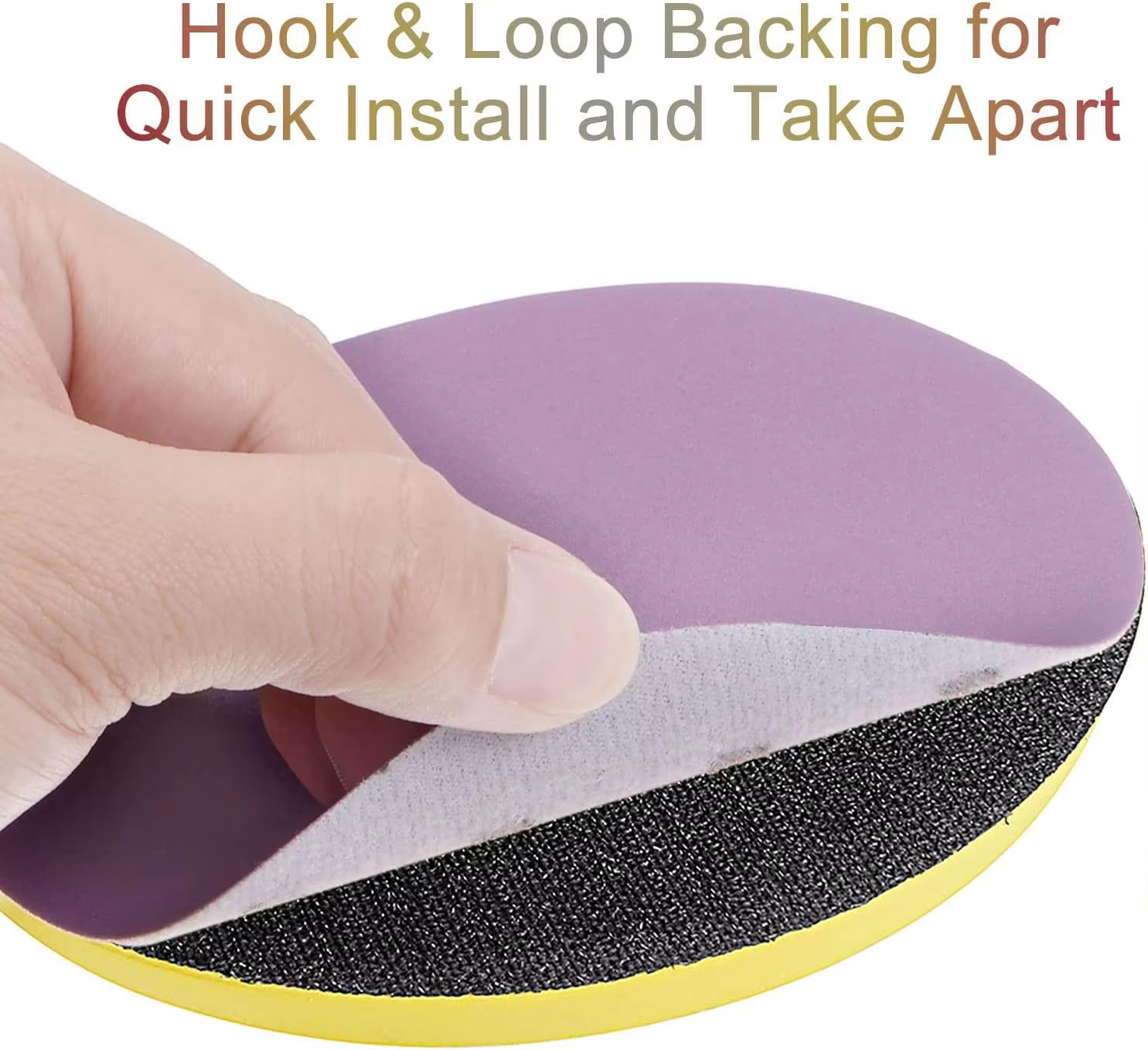 OEM 49 Hole Ceramic Alumina Abrasive Sanding Disc 6 Inch 100 Grit