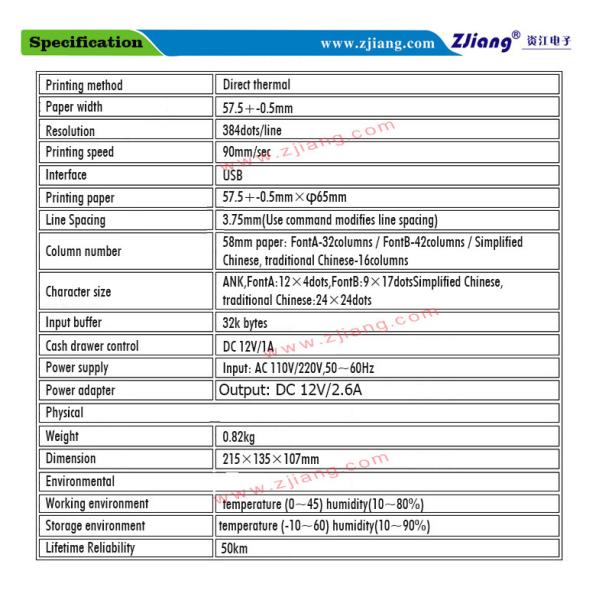 Android Bluetooth Wifi Mobile Thermal Receipt Pos Printer 58mm 90mm/s
