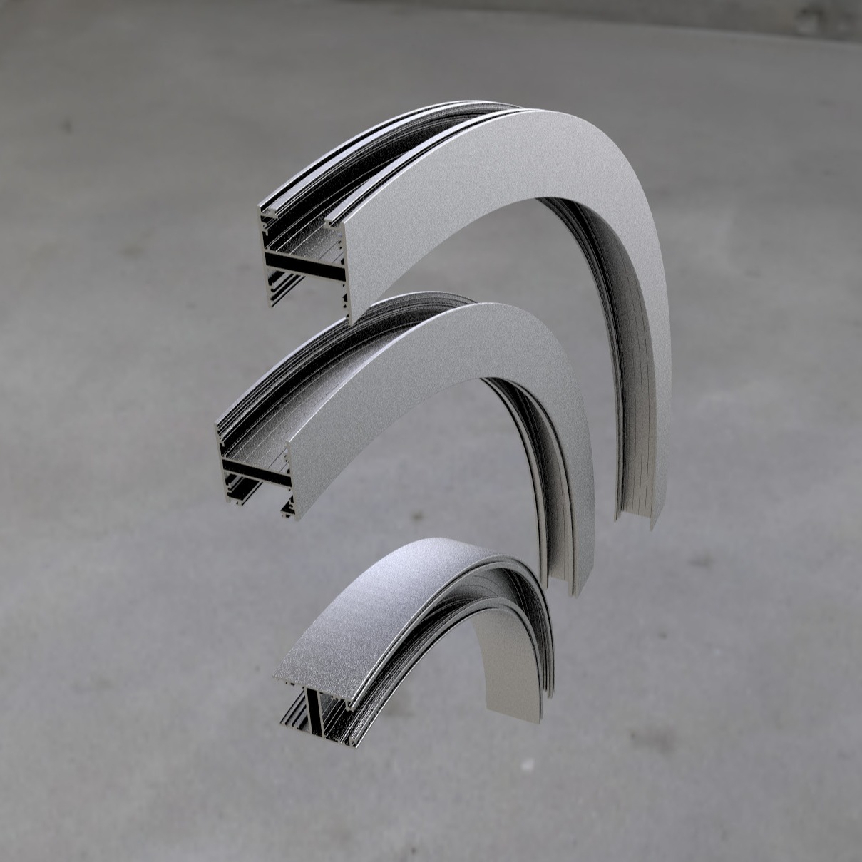 Quality Multiple Diffuser LED Aluminium Extrusion Channel 60*50mm Circular Anodized wholesale
