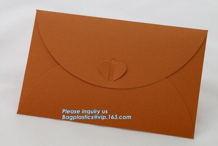 Custom fancy paper envelope food packaging envelope business envelopes with self adhesive,a3 a4 a7 gold brown shipping k