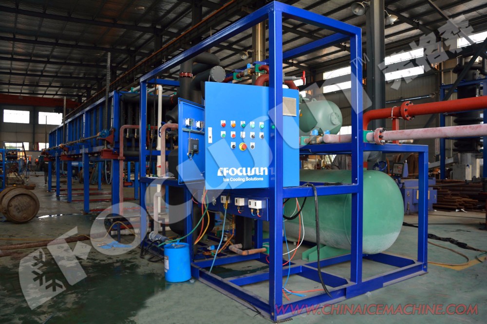1 Ton Bitzer Compressor Direct Refrigeration Block Ice Machine for Customized Ice Making