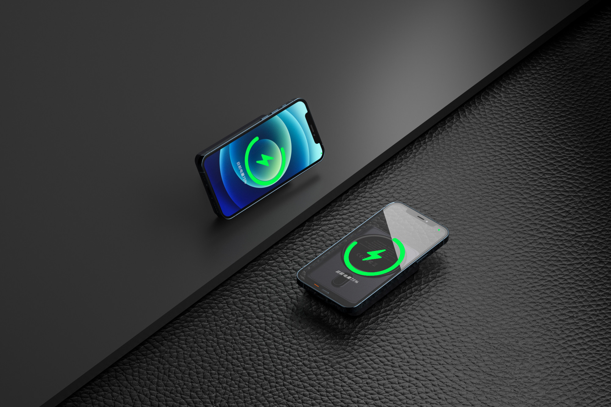 CE Magnetic Foldable Wireless Charger 5000mAh Magnet Power Bank Type C Output