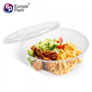 China 2500ml Kitchen airtight food container disposable thermoforming plastic PP storage bowl with lid on sale