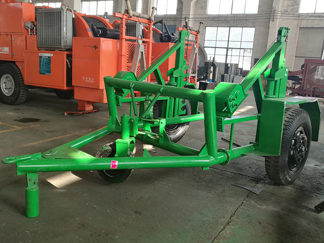Cable Drum Hauling Reel Carrier Trailer Max Capacity 100kN OEM Services