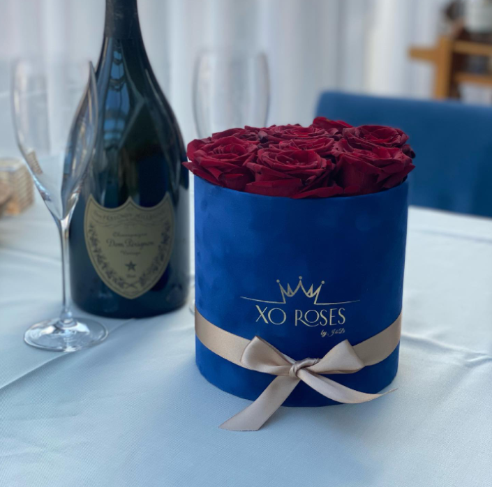 20*15CM Custom Order Velvet Cardboard Own Round Rose Paper Floral Flower Hat Box with Lid Bouquet Packaging