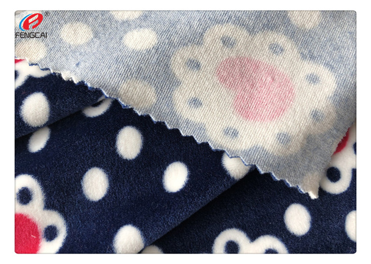 Squish Minky Spandex Velvet Fabric For Baby Blanket Digital Printed