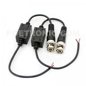 China PVB-WS09 (400-600m) BNC Male to Pigtail Twisted-Pair Cord Passive Video Balun Transceiver on sale