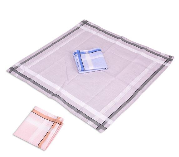 Men's blended cotton hankerchief with size 40*40cm in different patterns