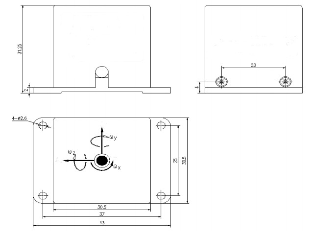 MEMS gyroscope sensor in digital camera gyroscope, with Bandwidth ≤100(Hz), Nonlinearity ≤0.05(%FR)