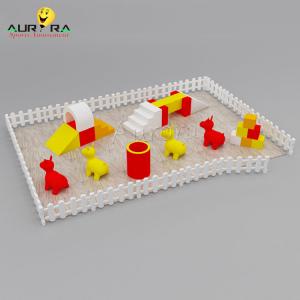 China Playground Kids Soft Play Equipment Red And Yellow Set For Party Rental on sale