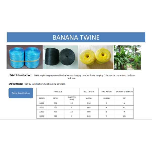 Polypropylene split film rope pp baler twine for hay square and packaging