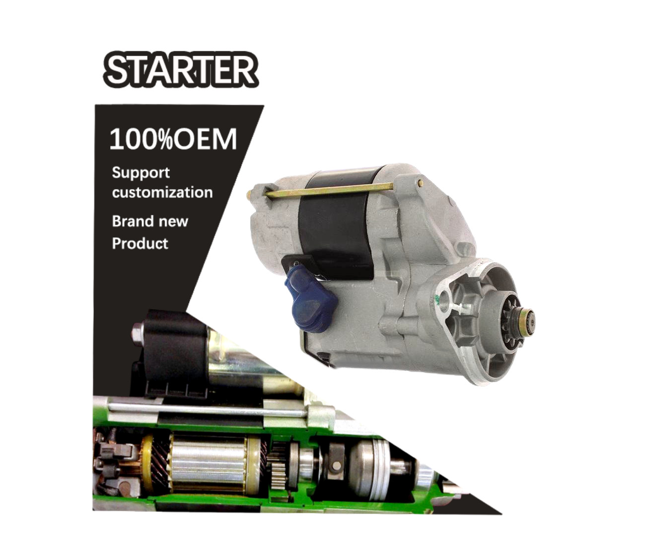 12V 9T CW STARTER 028000-9510, 0280009510, 128000-2210, 128000-3810, 1280002210, 1280003710, 1280003810. 0986013981