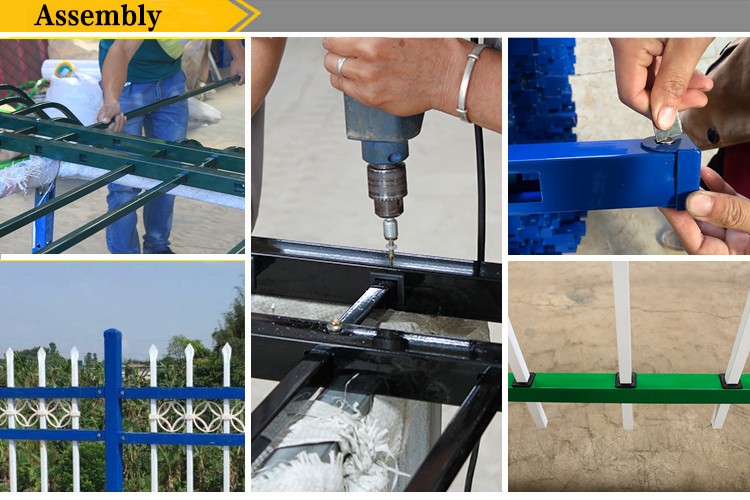 Hercules Fence Panels 45° Mitre 1800mm height 2450mm Steel Picket Fence Interpon coated 80 microns minimum powder