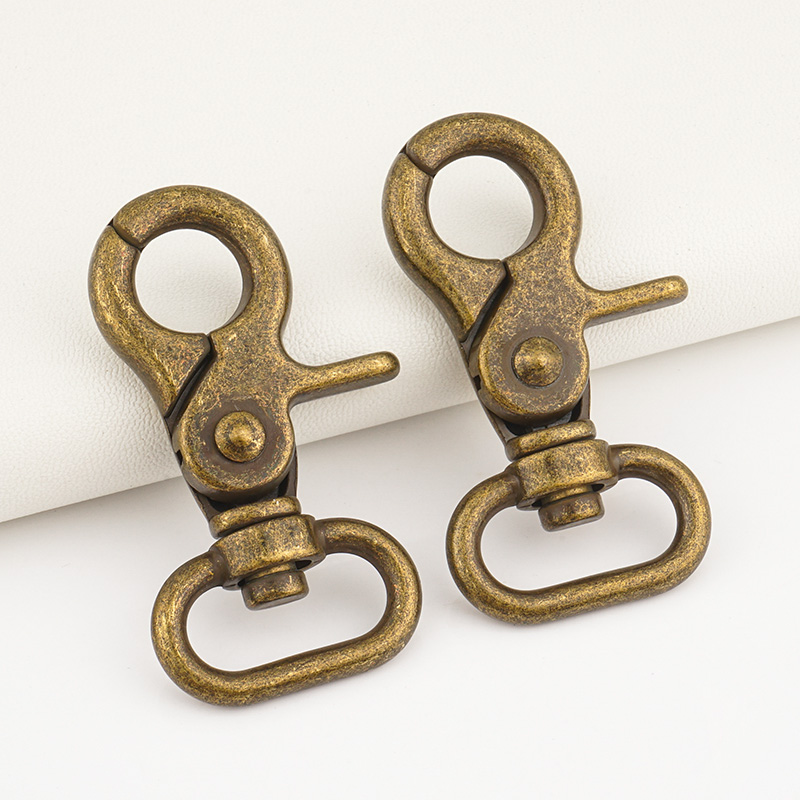 Pet Leash Purse Strap Bag Making Hardware Antique Brass 20mm Swivel Trigger Snap Hook