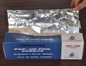 Quality 9 - 24micron Thickness Pop Up Aluminum Foil Sheets , Pre Cut Aluminum Foil Sheets wholesale