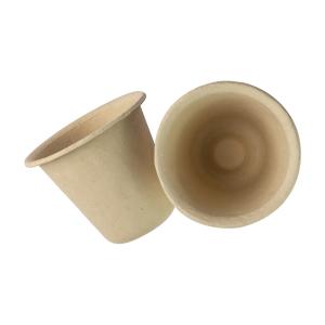 China Disposable Biodegradable Takeaway Cups , Bagasse Compostable Water Cups Fiber Pulp on sale