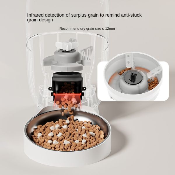 3L Smart Automatic Eco-friendly Solid Dry Food Dispenser for Cats Dogs Timed Feeding Charge Powered Rounded Design IPX5