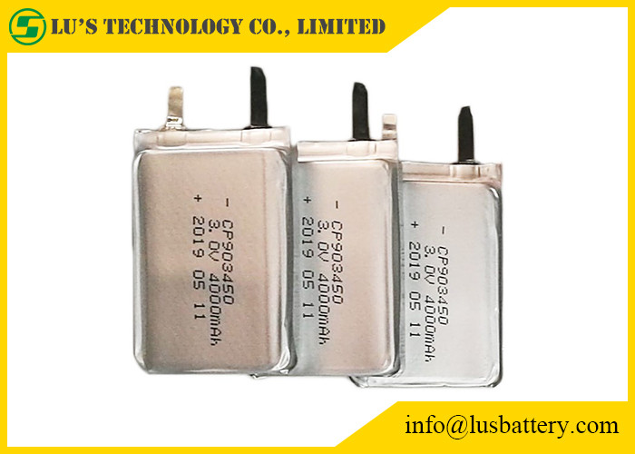 Limno2 CP903450 Non Rechargeable Lithium Battery 4000mah 3.0v Thin Lithium Cell