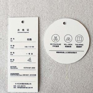 China custom tags and labels thick Kraft paper hang tag for clothing ， Promotion Die Cut Kraft Paper Hang Tag for Cloth on sale