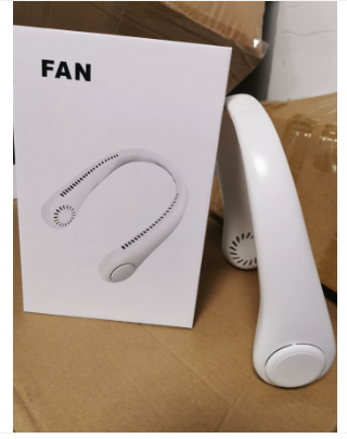 Customized Logo Bladeless Neck Fan Portable Rechargeable Hanging Wearable Cooling Fan