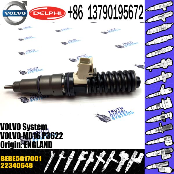 22340648 diesel fuel injector BEBE5G17001 For VOL Truck MD16 Diesel Engine