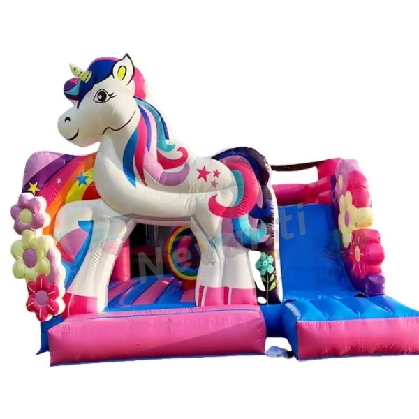 3D Design Kids Bounce House Jumping Castle with Slide and Unicorn Customizable OEM/ODM