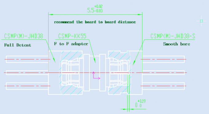 Glass Insulator Supper Micro SMP 0.04GHz-40GHz Frequency Range for Board to Board Connect 0