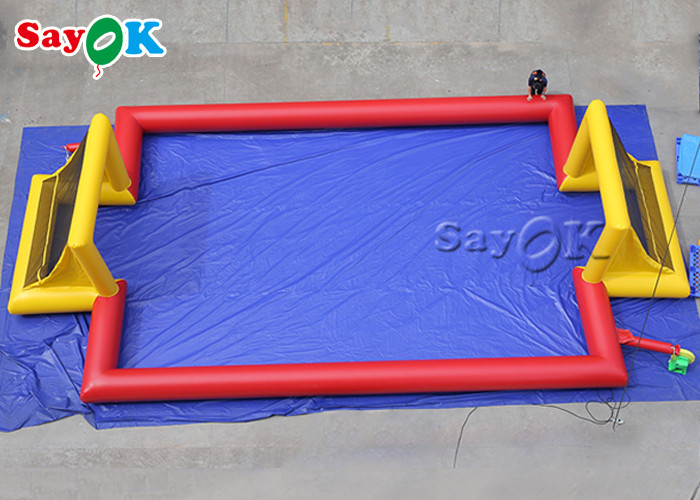Kids Inflatable Games 10x7x2.5mH Digital Printing Inflatable Football Field For Kids