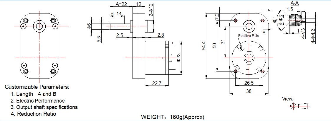 L Shape Metal Gear DC Motor 3v - 24V DC Geared Electric Motors For Vending Machine