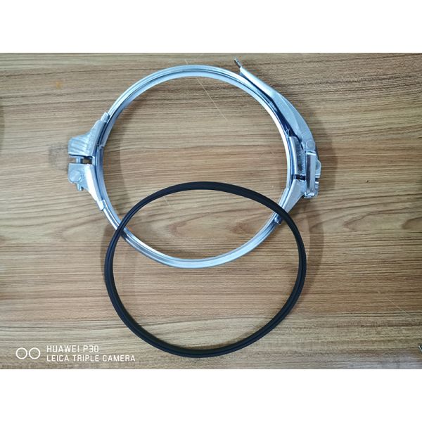 Duct Heavy Duty Pipe Clamps Galvanised Steel Quick Lock Ring With Sealant