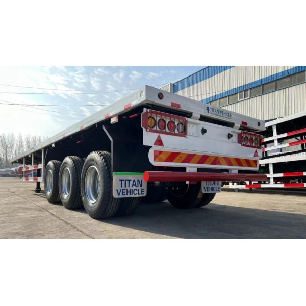 Flat Bed Trailers for Sale Near Me in Ghana | 3 Axle Flat Bed 40 Ft Trailers