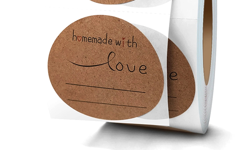 Custom Clear Christmas Gift Labels Stickers Round Transparent Sticker Self-Adhesive Cup Food Labels