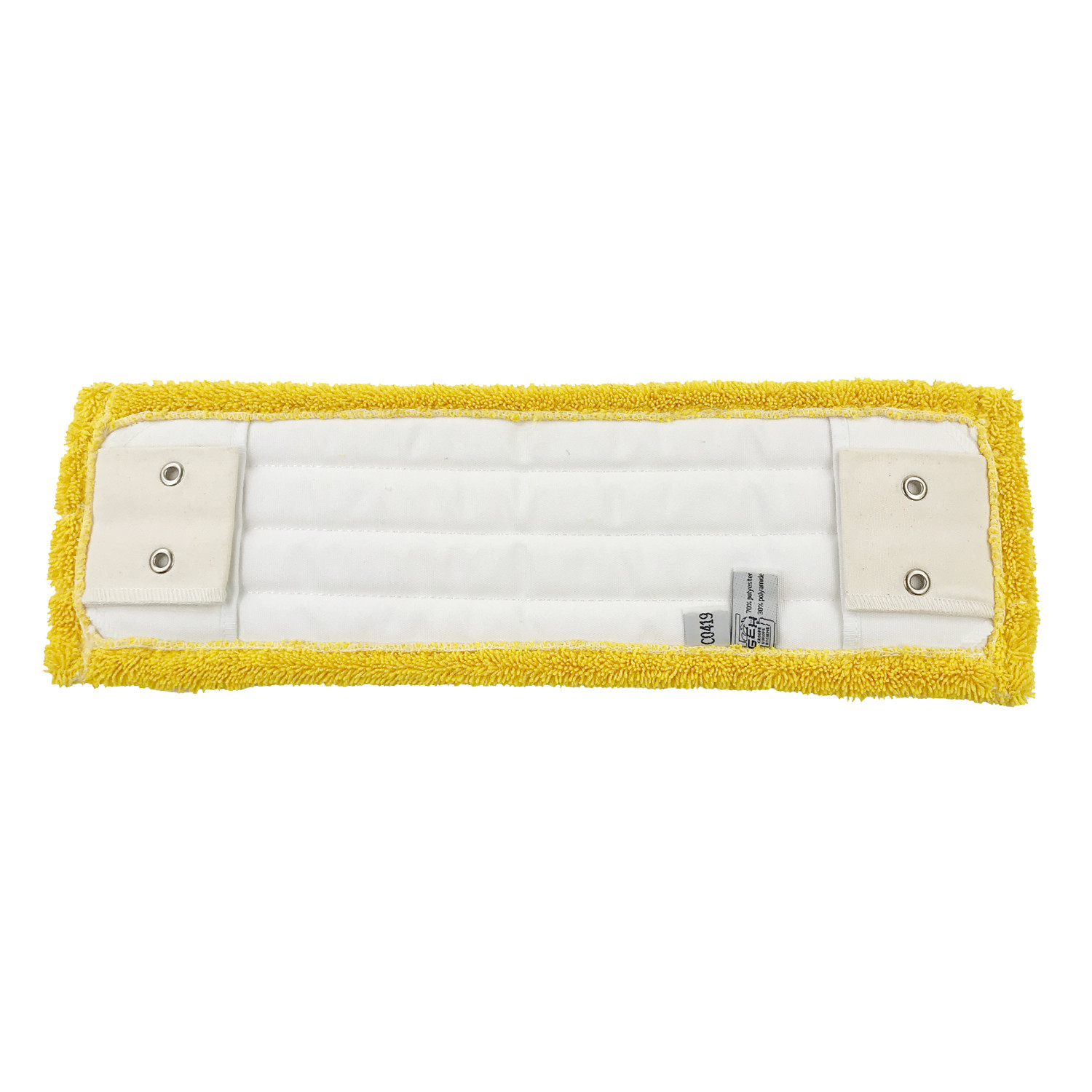 Twist Pile Metal Buckles Clip Flat Mop Refill Pad 18 Inch Yellow
